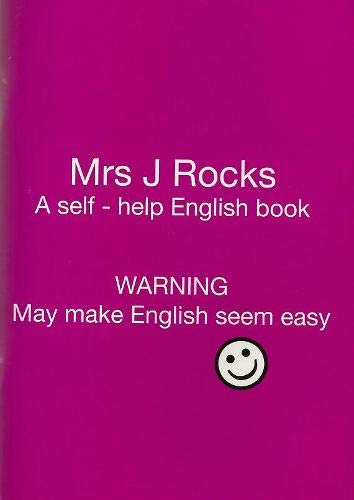 Pink book cover with white text: "Mrs J Rocks," and a smiley face.
