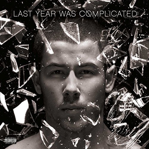 Black and white album cover featuring Jonas Nick with shattered glass.