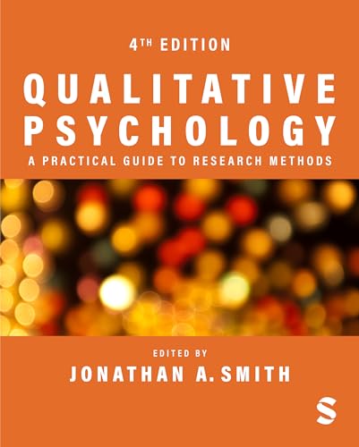 Book cover: “Qualitative Psychology” 4th edition, orange background, blurred lights.