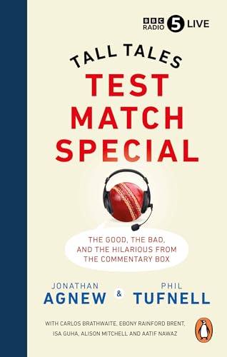 Book cover: "Test Match Special" with cricket ball and headphones image.