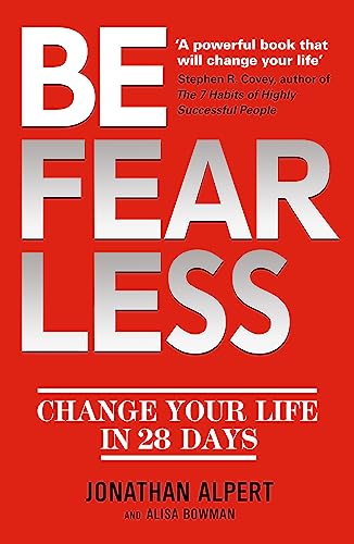 Red book cover with large white text: “Be Fearless, Change Your Life.”