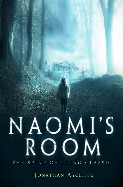 Book cover: girl walking toward a dark house in a misty forest.