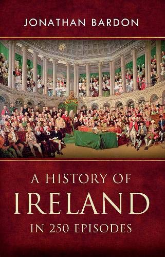 Book cover: "A History of Ireland" with a painting of a legislative assembly.