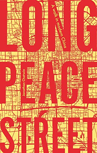 Book cover with red text on a yellow map background, “Long Peace Street.”