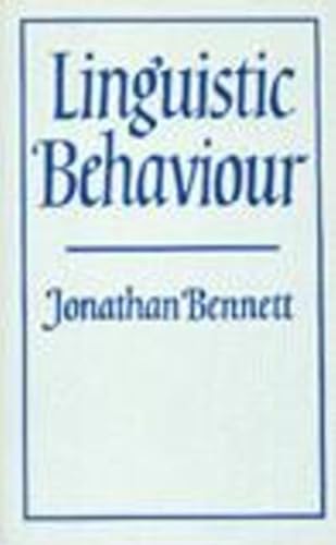 Book cover: "Linguistic Behaviour" by Jonathan Bennett, white background.