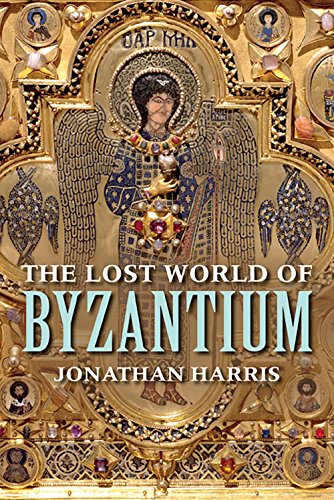 Book cover featuring a golden Byzantine icon of an angel with gemstones and text.