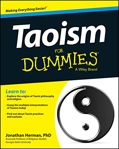 Book cover for “Taoism for Dummies” featuring a yin and yang symbol.