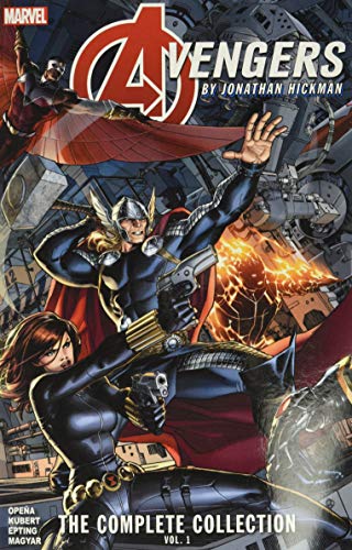 Avengers comic book cover featuring Thor, Black Widow, and other heroes.