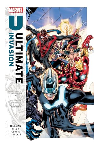 Comic book cover featuring Spider-Man, Iron Man, and other superheroes.