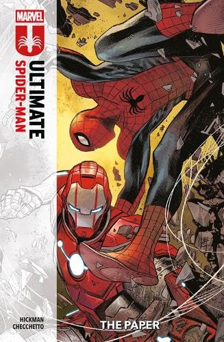 Comic book cover featuring Spider-Man and Iron Man in a dynamic action pose.