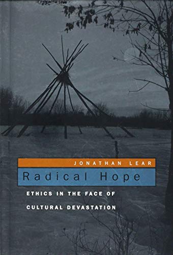 Book cover featuring a teepee frame in a field with text title Radical Hope.
