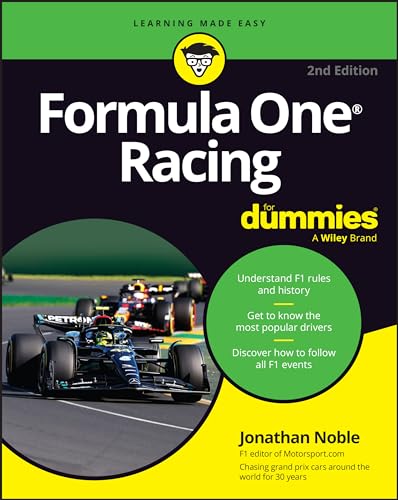 Book cover for "Formula One Racing For Dummies," featuring a race car.