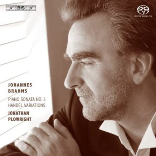 CD cover featuring pianist Jonathan Plowright in sepia tones.