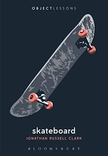 Book cover featuring an illustrated skateboard against a dark background.