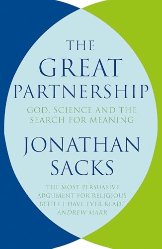 Book cover for “The Great Partnership” by Jonathan Sacks, light blue and green.