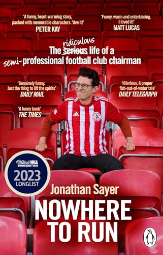 Book cover: man in football kit sits in empty red stadium seats.
