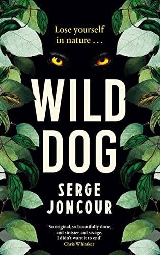 Book cover with glowing yellow eyes peering through green leaves on a black background.