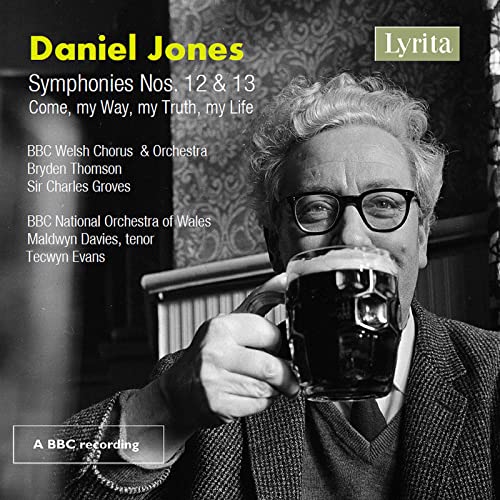 CD cover featuring portrait of composer Daniel Jones holding a mug.