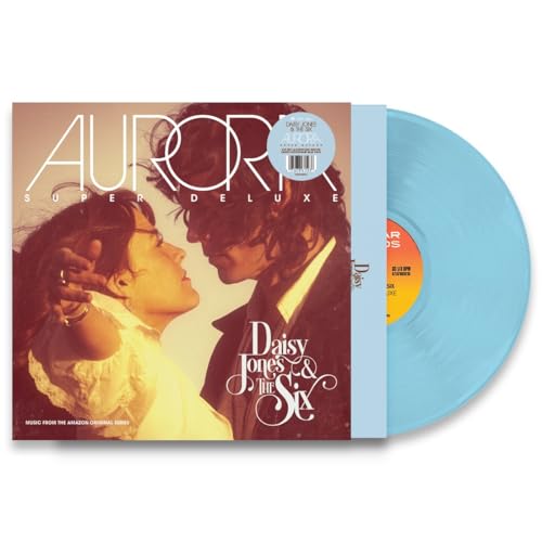 “Aurora” vinyl record by Daisy Jones & The Six, blue colored discs.