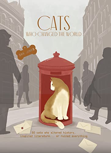 Book cover: orange cat in a red postbox, illustrated street scene.