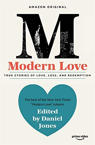 Book cover for “Modern Love” with a large red “M” and blue heart.