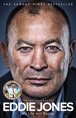 Close-up portrait of Eddie Jones, author of “My Life and Rugby” autobiography.