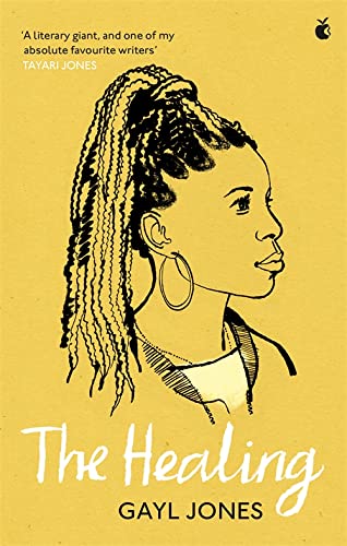 Book cover with a black and white illustration of a woman with braids.