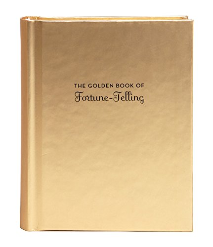 Gold-covered book titled "The Golden Book of Fortune-Telling" shown on white.