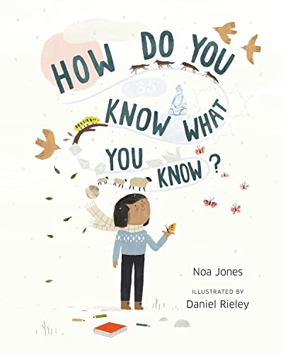 Book cover with illustrated child, birds, and swirling design.