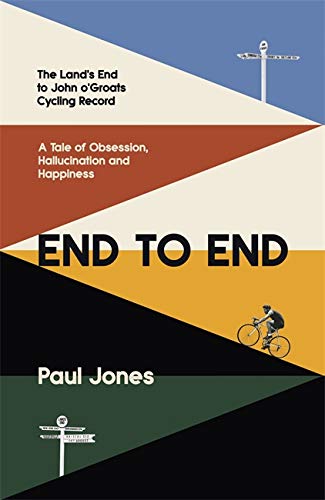 Book cover: "End to End" with cyclist silhouette and directional signs.