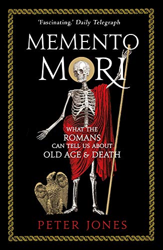 Book cover: skeleton in red robe, eagle, and title "Memento Mori".