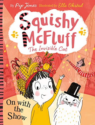 Book cover: girl, cat, and magician under a circus-style banner.