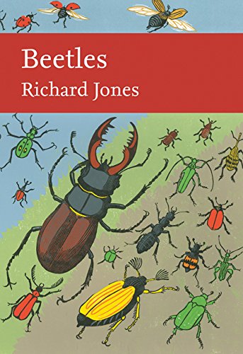 Book cover with illustrated beetles on a red and green background.