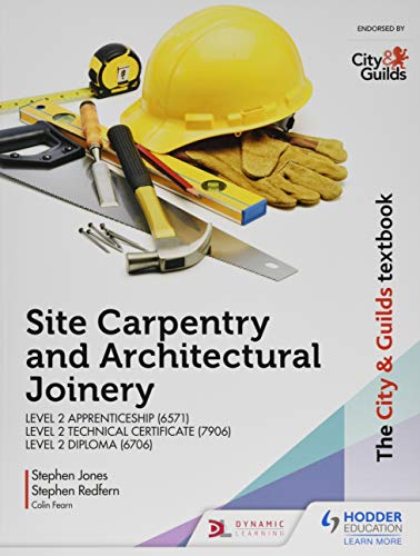 Textbook cover showing carpentry tools, a yellow hard hat, and gloves on white background.
