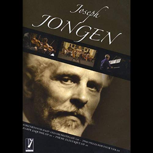 DVD cover for Joseph Jongen’s harp concerto with composer portrait.