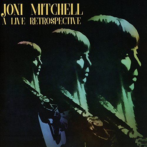Album cover featuring three green-tinted profile silhouettes of Joni Mitchell playing guitar.