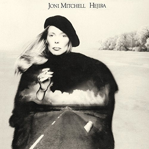 Joni Mitchell’s “Hejira” album cover: a blurred portrait with a highway.