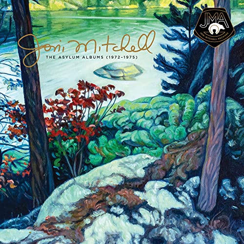 Joni Mitchell album cover: painted forest scene with text and logo.