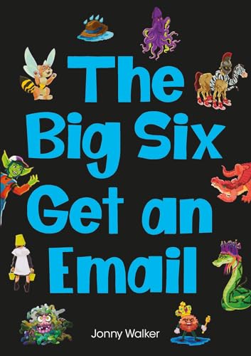 Book cover featuring colorful cartoon characters around large blue text.