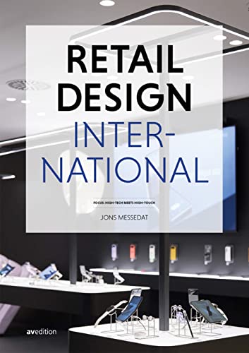 Book cover featuring modern retail interior design with phone displays.