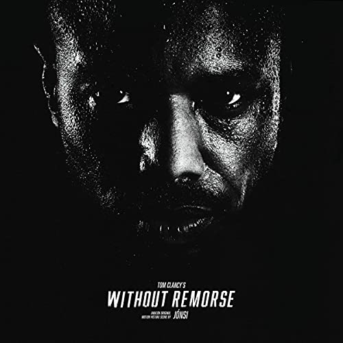 Close-up of a man’s face with textured skin, album title “Without Remorse”.