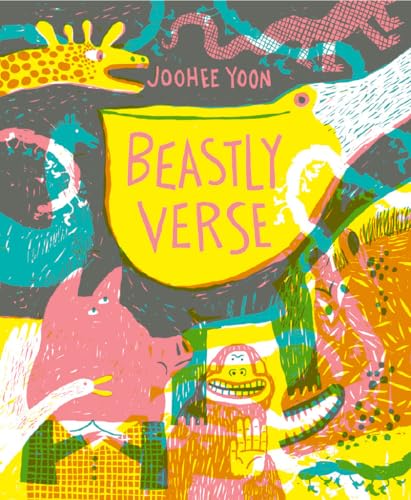 Colorful illustrated book cover featuring various animals and the title "Beastly Verse".