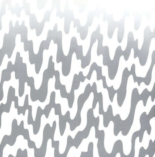 Abstract gray wavy pattern on a white background, vinyl record cover.