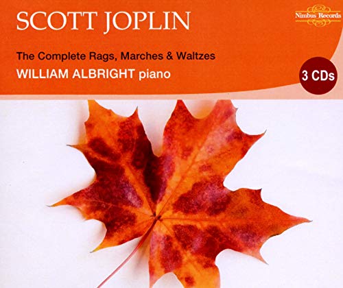 CD cover for Scott Joplin rags, featuring a fallen maple leaf.