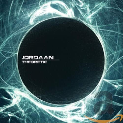 CD cover for "Jordaan - Theoretic" with abstract white lines on black.