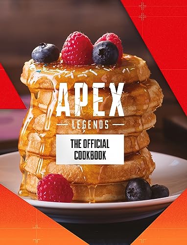 Cookbook cover with stacked waffles, berries, and “Apex Legends” title.