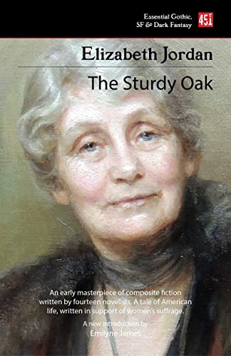 Book cover: portrait of Elizabeth Jordan, author of "The Sturdy Oak.