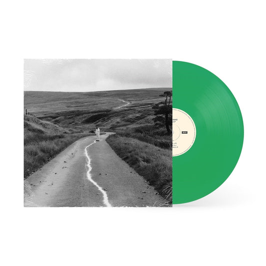 Jordan Rakei’s “The Loop” vinyl record, split green and black cover.