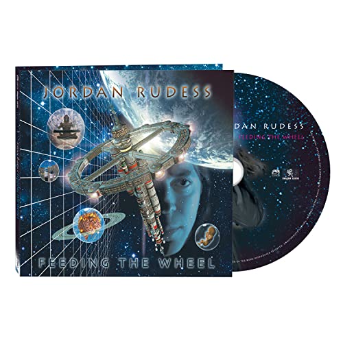 CD cover for Jordan Rudess’ “Feeding The Wheel” with space imagery.