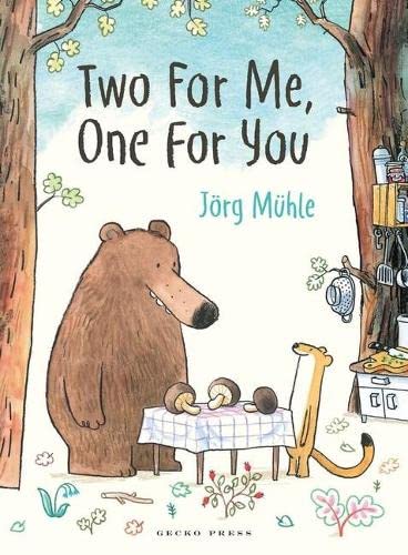 Children’s book cover: bear, fox, and mushrooms at a table.